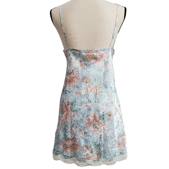 Intimate Moods Gown and Wrap Blue / Pink Floral M - Picture 3 of 12